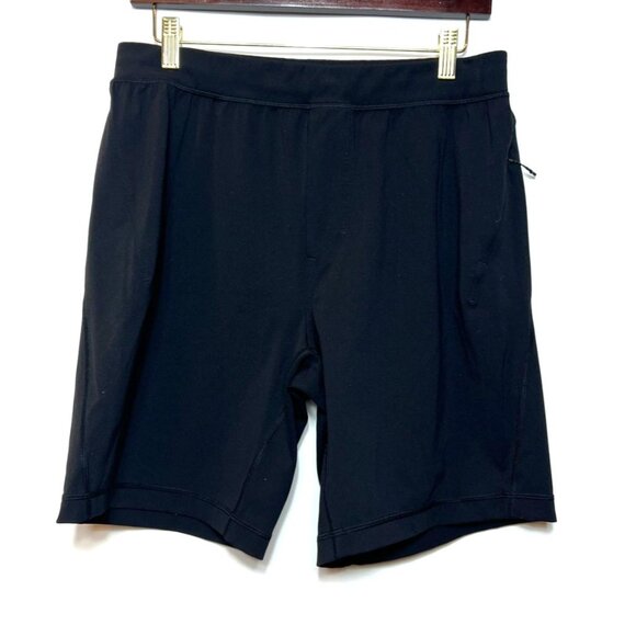 Lululemon Relaxed Fit Pull On Shorts 9" Inseam Black Men's Size Large - Picture 2 of 8